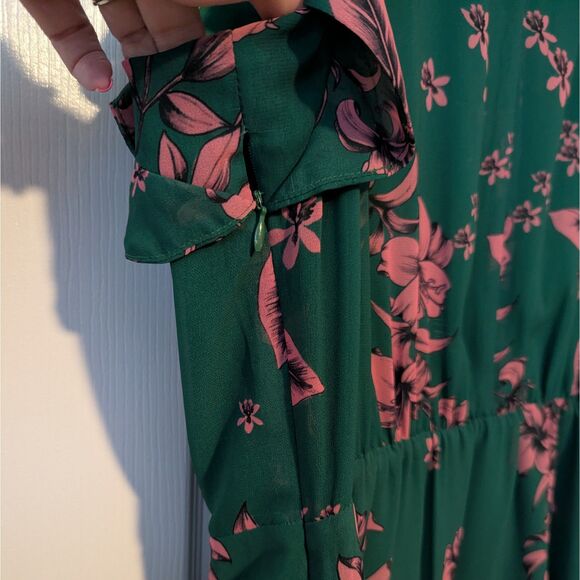 Sam Edelman Floral Ruffle Mini Dress | Women’s 10 | High Neck | Sleeveless - Picture 6 of 7